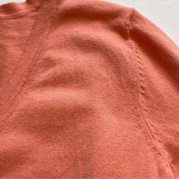 Lands' End Women's Light Cardigan Sweater Peach Medium(10-12) - Picture 6 of 6
